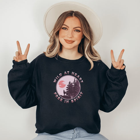 C & Win Sports Wild At Heart Free In Spirit Sweatshirt S / Black - C & Win Sports