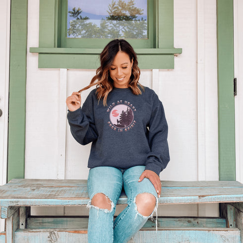 C & Win Sports Wild At Heart Free In Spirit Sweatshirt S / Dark Heather - C & Win Sports