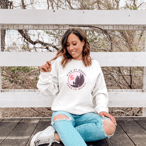 C & Win Sports Wild At Heart Free In Spirit Sweatshirt S / White - C & Win Sports