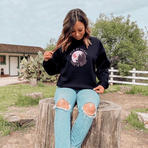 C & Win Sports Wild At Heart Free In Spirit Sweatshirt - C & Win Sports