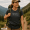 Funny Apparently I Like Hiking shirt for women who love outdoor adventures. Cute hiking graphic tee perfect for trails, travel, and nature lovers.