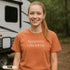 Funny Apparently I Like Hiking shirt for women who love outdoor adventures. Cute hiking graphic tee perfect for trails, travel, and nature lovers.
