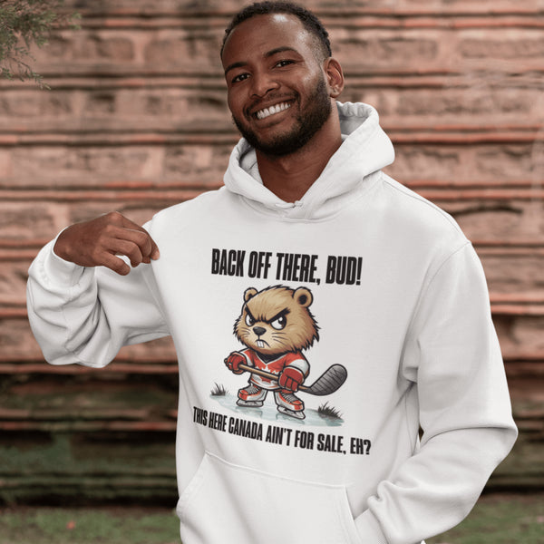 This angry, hockey-stick-wielding beaver isn’t here for small talk. He’s suited up in his Canada hockey jersey, ready to defend the Great White North.