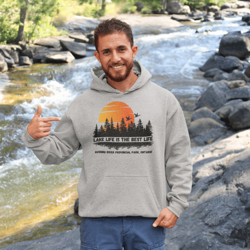 Discover the essence of Canadian wilderness with our exclusive Customizable Lake Hoodie Collection, meticulously designed to envelop you in the serene beauty of Manitoba and Ontario's most captivating lakes.
