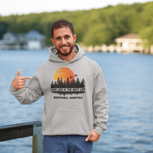 Discover the essence of Canadian wilderness with our exclusive Customizable Lake Hoodie Collection, meticulously designed to envelop you in the serene beauty of Manitoba and Ontario's most captivating lakes.