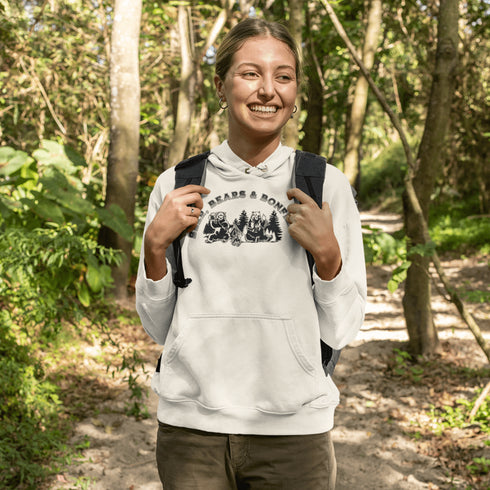 Introducing our hilarious "Beer, Bears & Bonfires" hoodie! Picture this: a couple of camping bears enjoying a cold one in the woods, gathered around a crackling bonfire. These fun-loving bears know how to have a good time, and now you can join in on the fun too!