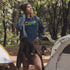 Introducing our vibrant and adventurous camping t-shirt! Featuring bold and colorful "Camp" letters adorned with charming camping icons cut out, this shirt is perfect for outdoor enthusiasts and nature lovers alike.