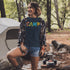 Introducing our vibrant and adventurous camping t-shirt! Featuring bold and colorful "Camp" letters adorned with charming camping icons cut out, this shirt is perfect for outdoor enthusiasts and nature lovers alike.