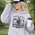 built for the box hockey hoodie with player sitting in penalty box vintage style design