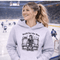 built for the box hockey hoodie with player sitting in penalty box vintage style design