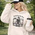 built for the box hockey hoodie with player sitting in penalty box vintage style design