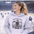 built for the box hockey hoodie with player sitting in penalty box vintage style design