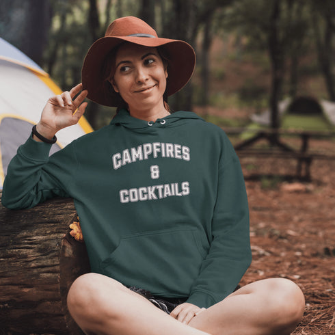 C & Win Sports Campfires & Cocktails Hoodie Forest Green / S - C & Win Sports