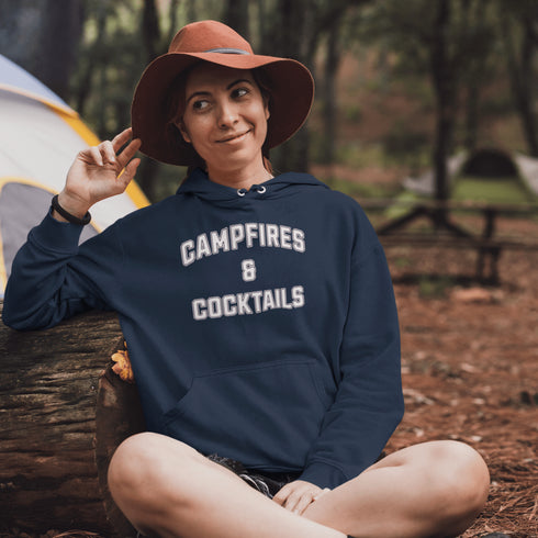 C & Win Sports Campfires & Cocktails Hoodie Navy / S - C & Win Sports
