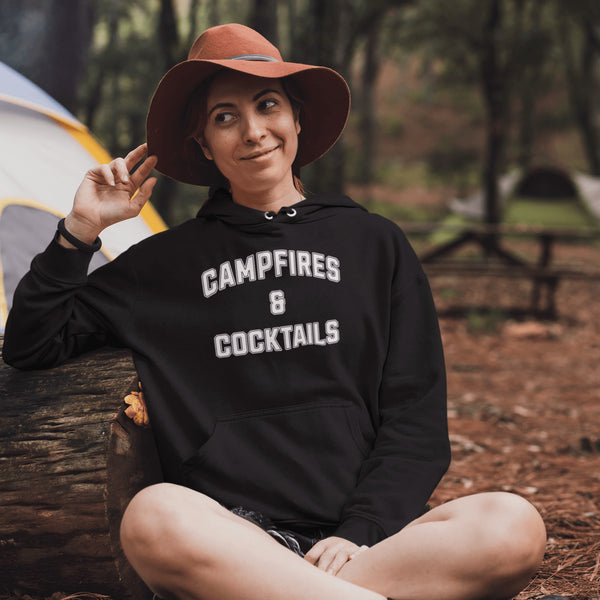 C & Win Sports Campfires & Cocktails Hoodie Black / S - C & Win Sports