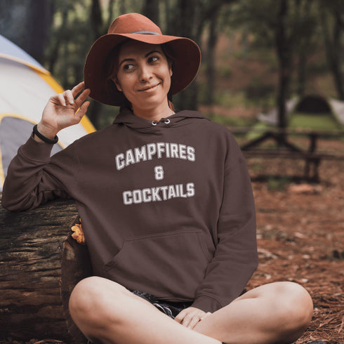 C & Win Sports Campfires & Cocktails Hoodie Dark Chocolate / S - C & Win Sports