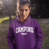 Introducing the "Camping Crew" Hoodie: the ultimate attire for those who believe that a little dirt never hurt anyone and that the great outdoors is merely an extension of their living room.