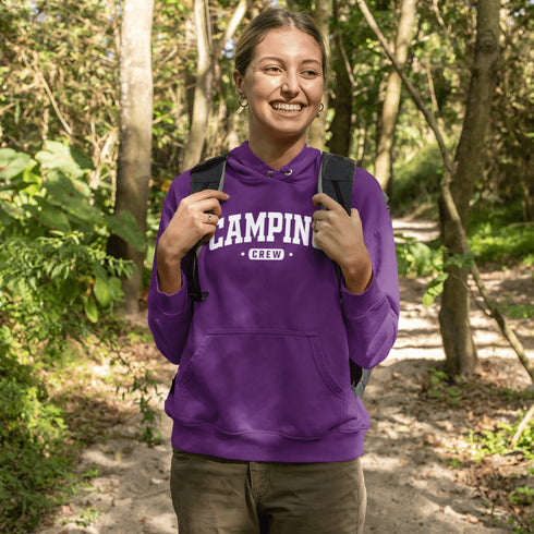 Introducing the "Camping Crew" Hoodie: the ultimate attire for those who believe that a little dirt never hurt anyone and that the great outdoors is merely an extension of their living room.