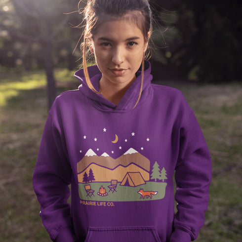 Inspired by peaceful nights under the stars and the quiet magic of the outdoors, the Camping Fox Hoodie captures everything we love about life beyond the city.