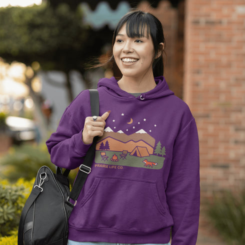 Inspired by peaceful nights under the stars and the quiet magic of the outdoors, the Camping Fox Hoodie captures everything we love about life beyond the city.
