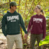 Flip the switch—you're in Camping Mode now. This hoodie says it all in a rugged forest tree font that looks like it was hand-carved by a squirrel with a crafting hobby.