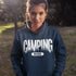 Flip the switch—you're in Camping Mode now. This hoodie says it all in a rugged forest tree font that looks like it was hand-carved by a squirrel with a crafting hobby.