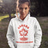 This beautifully designed hoodie features a majestic tree with deep roots, its leaves formed by the iconic Canadian maple leaf.