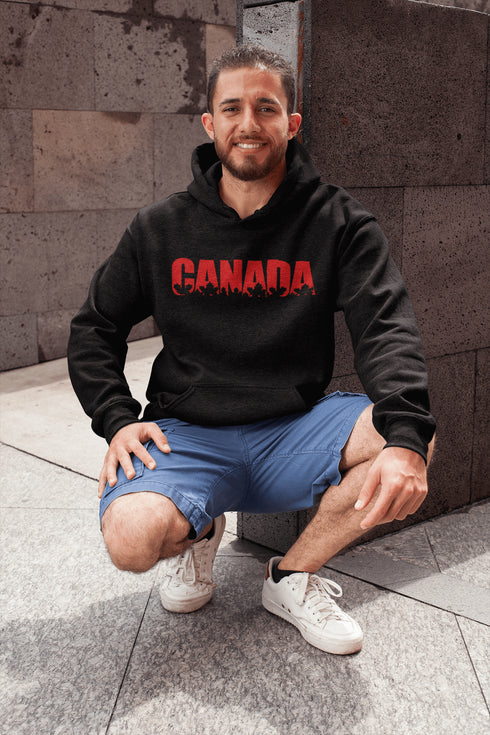 What’s more Canadian than a hoodie that literally spells out CANADA—but make it fashion with maple leaves cut out in the letters?