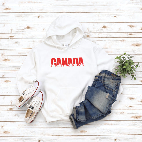 What’s more Canadian than a hoodie that literally spells out CANADA—but make it fashion with maple leaves cut out in the letters?