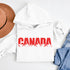 What’s more Canadian than a hoodie that literally spells out CANADA—but make it fashion with maple leaves cut out in the letters?