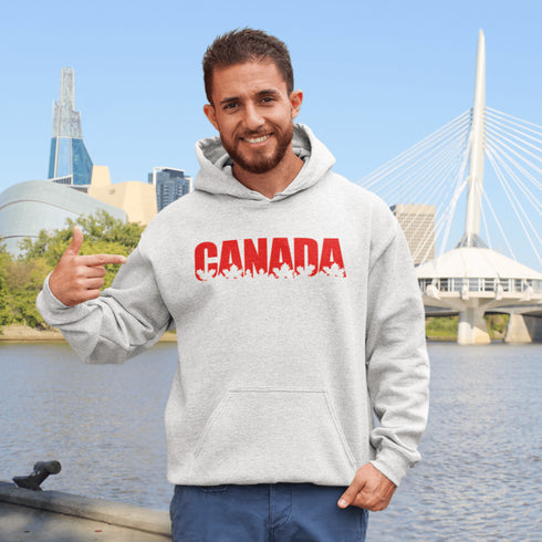 What’s more Canadian than a hoodie that literally spells out CANADA—but make it fashion with maple leaves cut out in the letters?