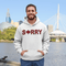 Say “Sorry” the Canadian way with our Sorry, Eh? Hoodie! Featuring "Sorry" in red and black plaid with a maple leaf as the “O,” this hoodie is apologetically Canadian in every way.