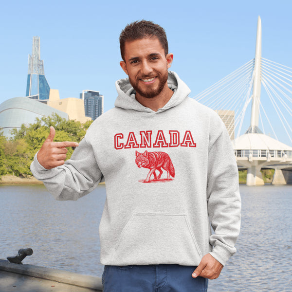 Calling all lone wolves and honorary pack members—the Canada Wolf Hoodie is here to keep you wild, warm, and wonderfully Canadian!