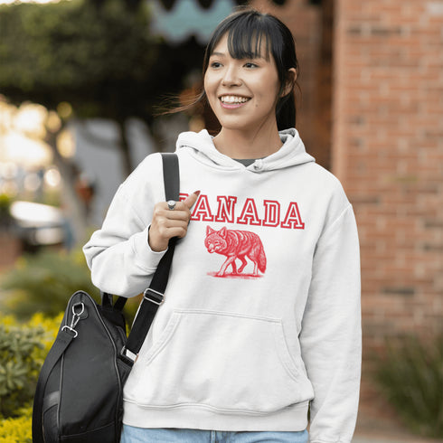 Calling all lone wolves and honorary pack members—the Canada Wolf Hoodie is here to keep you wild, warm, and wonderfully Canadian!