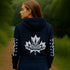 Premium Canada hoodie featuring Indigenous-inspired maple leaf art and Canada sleeve print. Cozy unisex sweatshirt perfect for travel, gifts, and everyday wear.