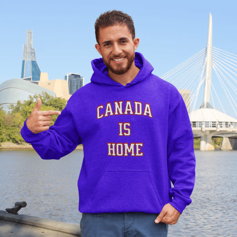 This Canada Is Home hoodie is for those who know that home is where the maple syrup flows, the hockey never stops, and the weather keeps you on your toes.