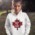 Show off your Canadian pride with our "Not 4 Sale" hoodie, featuring a bold Canadian plaid maple leaf design.