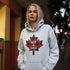 Show off your Canadian pride with our "Not 4 Sale" hoodie, featuring a bold Canadian plaid maple leaf design.