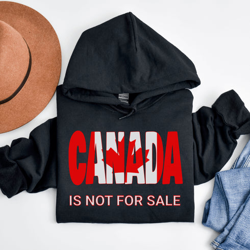 Our "Canada Is Not For Sale" hoodie makes it clear that this great nation isn't up for grabs, no matter how much you offer in loonies and toonies.