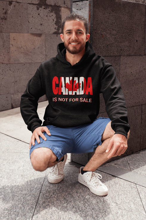 Our "Canada Is Not For Sale" hoodie makes it clear that this great nation isn't up for grabs, no matter how much you offer in loonies and toonies.