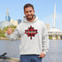 Nothing says Canada Strong like plaid, maple leaves, and a hoodie warm enough to survive a surprise April snowstorm.