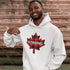 Nothing says Canada Strong like plaid, maple leaves, and a hoodie warm enough to survive a surprise April snowstorm.