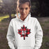 Featuring a red & black plaid maple leaf and the letters “AF” proudly displayed, this hoodie is for anyone who’s unapologetically Canadian… AF.