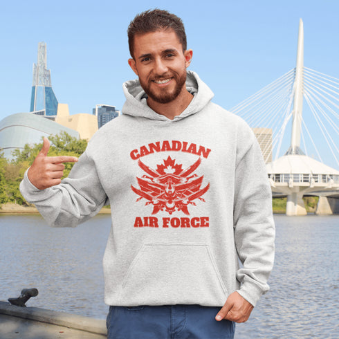 Featuring a flock of geese flying in a perfect fighter jet formation, this design is a hilarious nod to Canada’s most fearless and aggressive winged warriors.