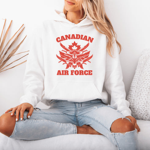 Featuring a flock of geese flying in a perfect fighter jet formation, this design is a hilarious nod to Canada’s most fearless and aggressive winged warriors.
