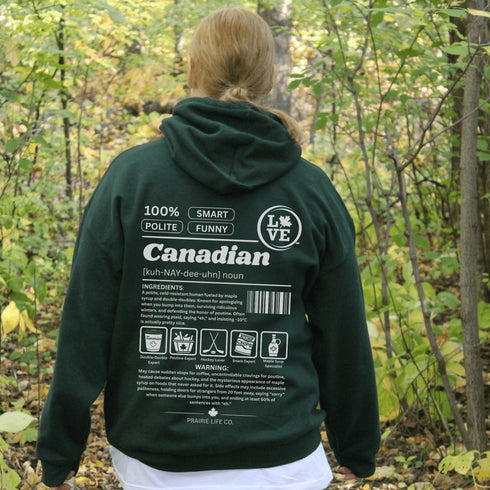 Show your Canadian pride with this funny Canadian definition hoodie featuring maple syrup, hockey, poutine and double-doubles. A cozy hoodie perfect for true Canadians.
