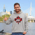 Featuring a bold Canadian maple leaf in classic red and black plaid with a proudly placed "Eh!" on the front, this hoodie is as Canadian as maple syrup on poutine.