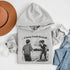 Funny soccer hoodie with “Classy Until Kickoff” text and illustration of woman yelling at referee on soccer field