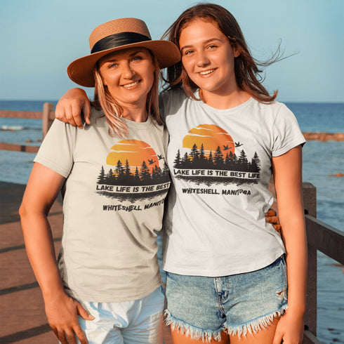 Introducing our exclusive collection of customizable lake-themed t-shirts, featuring breathtaking scenes from the iconic lakes of Manitoba and Ontario. Each shirt in this collection is a canvas for the serene beauty and tranquil waters that these provinces are renowned for.