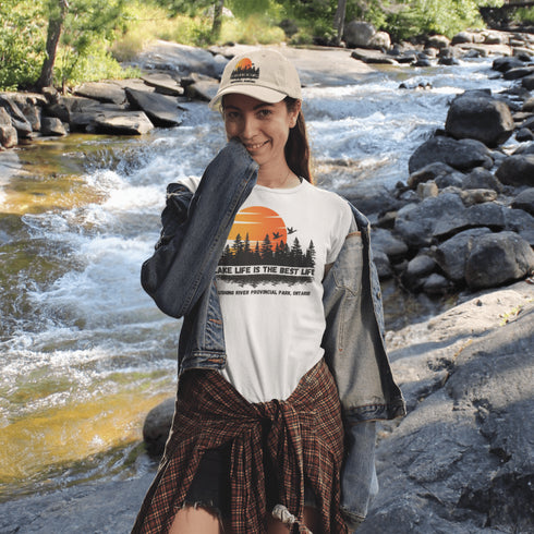 Introducing our exclusive collection of customizable lake-themed t-shirts, featuring breathtaking scenes from the iconic lakes of Manitoba and Ontario. Each shirt in this collection is a canvas for the serene beauty and tranquil waters that these provinces are renowned for.
